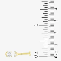 Gold Addiction Womens Cubic Zirconia 10K Gold 3 Pair Earring Set