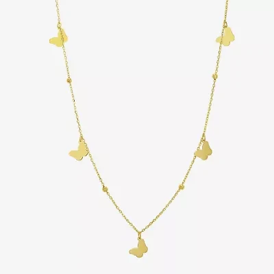 Gold Addiction Womens 10K Gold 16 Inch Cable Chain Necklace
