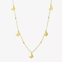 Gold Addiction Womens 10K Gold 16 Inch Cable Chain Necklace