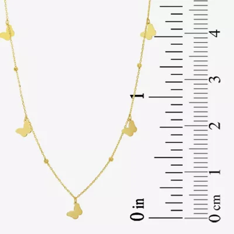 Gold Addiction Womens 10K Gold 16 Inch Cable Chain Necklace