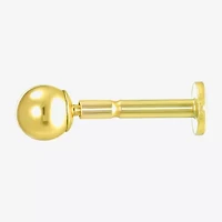 Gold Addiction Womens 10K Gold Ball Cross Heart 3 Pair Earring Set