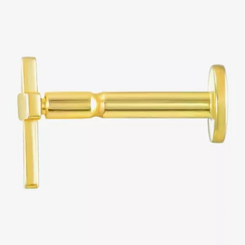 Gold Addiction Womens 10K Gold Ball Cross Heart 3 Pair Earring Set