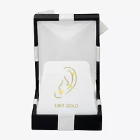 Gold Addiction Womens 10K Gold Ball Cross Heart 3 Pair Earring Set