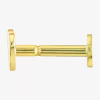 Gold Addiction Womens 10K Gold Ball Cross Heart 3 Pair Earring Set