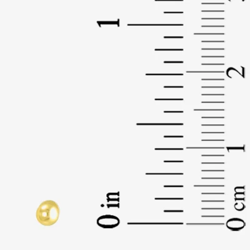 Gold Addiction Womens 10K Gold Ball Cross Heart 3 Pair Earring Set