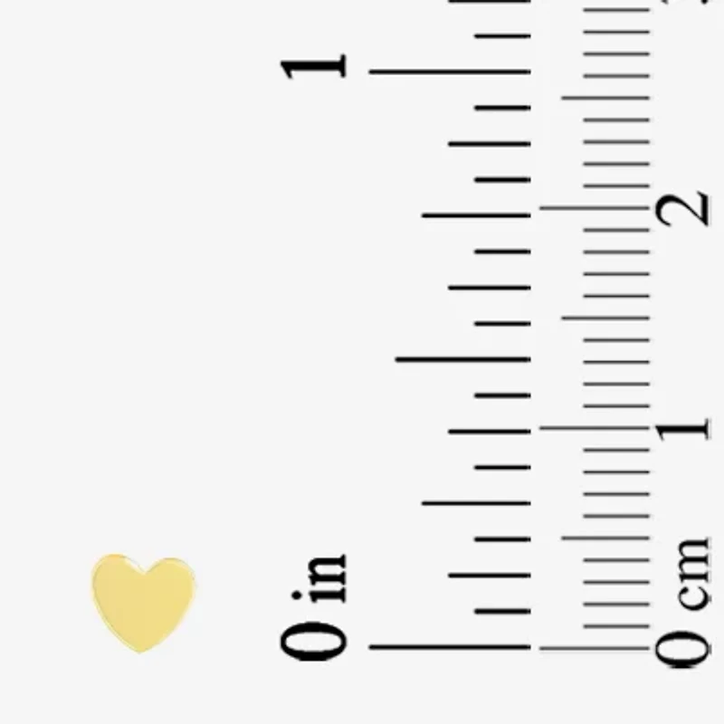 Gold Addiction Womens 10K Gold Ball Cross Heart 3 Pair Earring Set