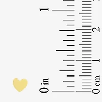 Gold Addiction Womens 10K Gold Ball Cross Heart 3 Pair Earring Set