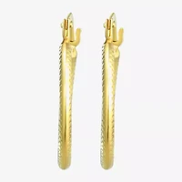 Womens 14K Gold 17.5mm Round Hoop Earrings