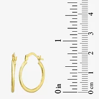 Womens 14K Gold 17.5mm Round Hoop Earrings