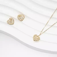 Womens 14K Gold Heart 2-pc. Jewelry Set