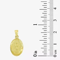 Our Lady Of Guadalupe Unisex Adult 14K Gold Oval Pendant