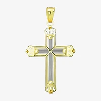 Cross Unisex Adult 10K Two Tone Gold Cross Pendant