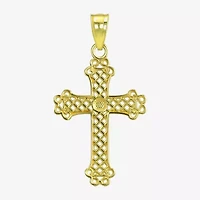 Cross Unisex Adult 10K Two Tone Gold Cross Pendant