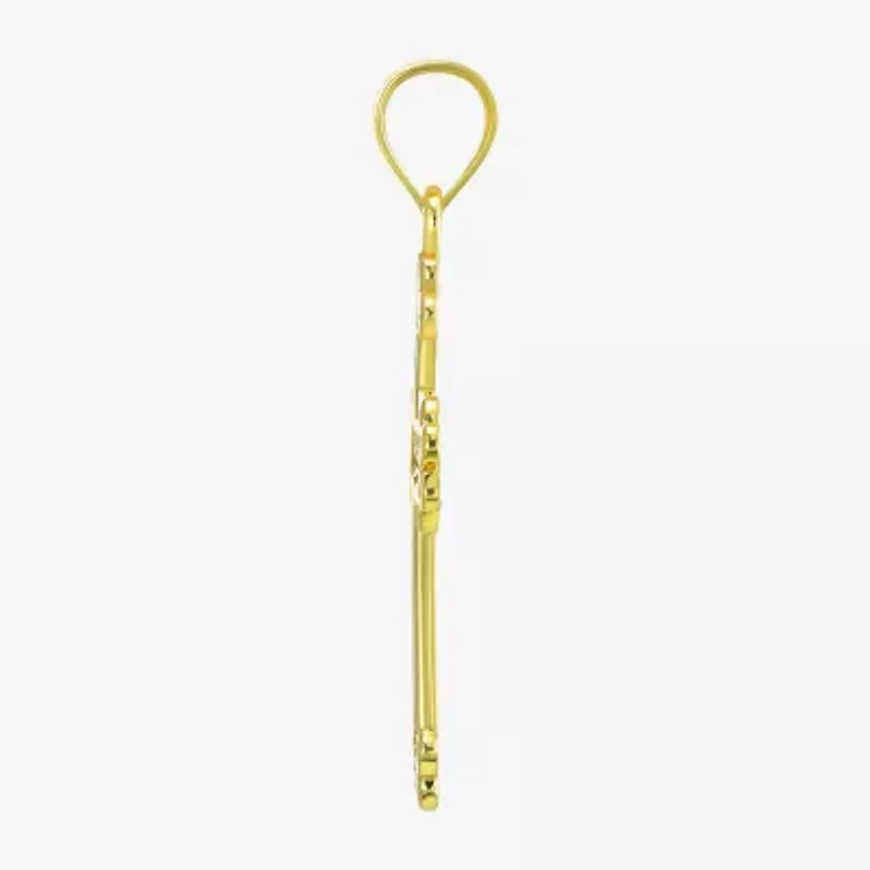 Cross Unisex Adult 10K Two Tone Gold Cross Pendant