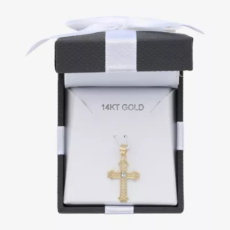 Cross Unisex Adult 10K Two Tone Gold Cross Pendant