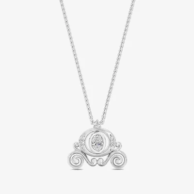 (I Womens 1/4 CT. T.W. Lab Grown White Diamond Sterling Silver 18 Inch Pendant Necklace