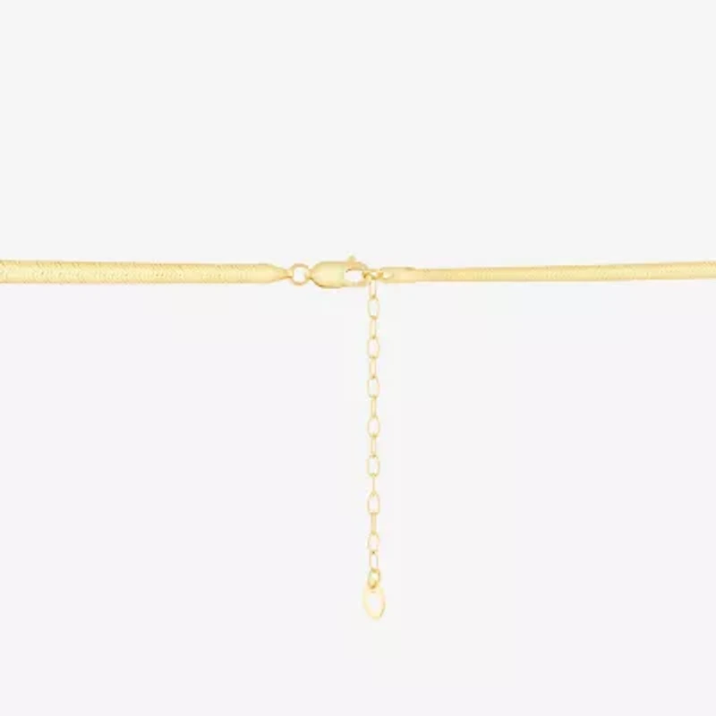 Limited Quantities! Womens 14K Gold 18 Inch Herringbone Chain Necklace