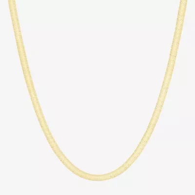 Limited Quantities! Womens 14K Gold 18 Inch Herringbone Chain Necklace