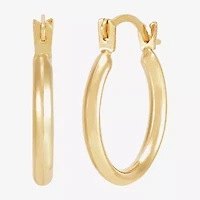 Limited Quantities! Womens 10K Gold 14.2mm Hoop Earrings
