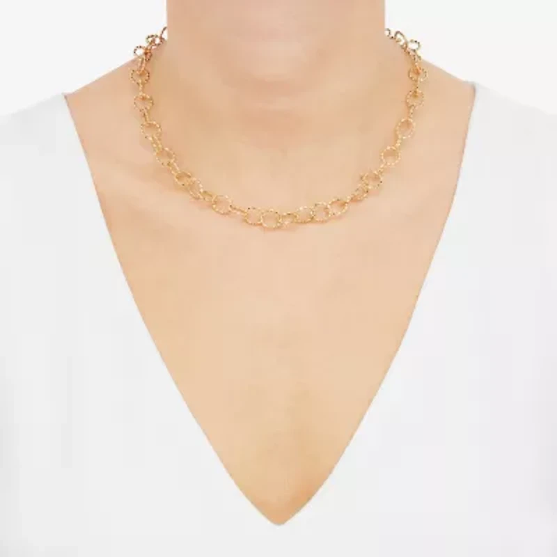 Limited Quantities! Womens 14K Gold 18 Inch Link Chain Necklace