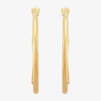 Limited Quantities! Womens 10K Gold 24.1mm Hoop Earrings