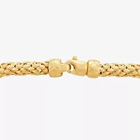 Limited Quantities! Womens 14K Gold 7.5 Inch Hollow Popcorn Chain Bracelet