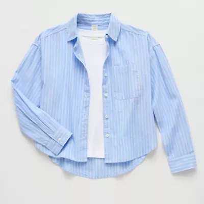 Thereabouts Little & Big Kid Girls 2-pc. Long Sleeve Shirt Set