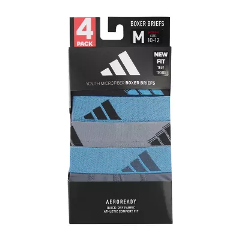 adidas Big Kid Boys 4 Pack Boxer Briefs S-5158609a