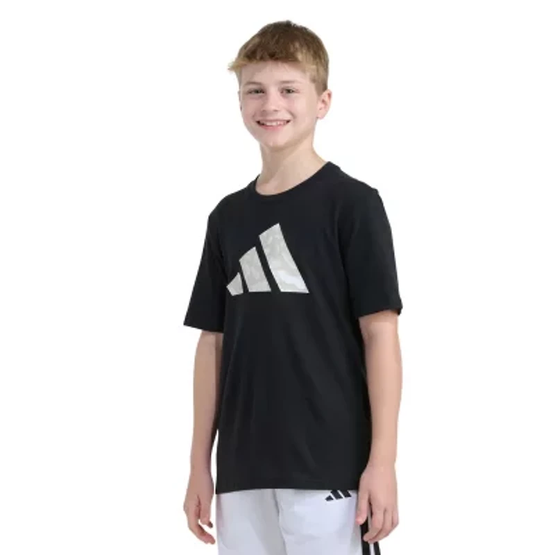 adidas Big Kid Boys Crew Neck Short Sleeve Regular Fit Graphic T-Shirt