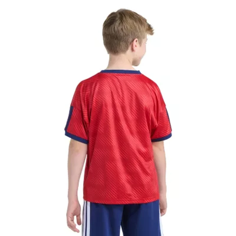 adidas Big Kid Boys Crew Neck Short Sleeve Loose Fit Graphic T-Shirt