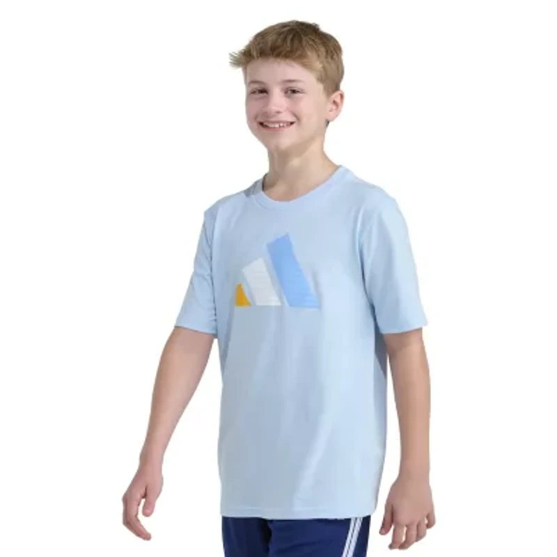 adidas Big Kid Boys Crew Neck Short Sleeve Regular Fit Graphic T-Shirt