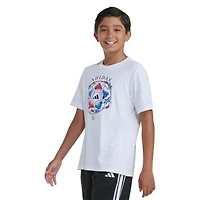 adidas Big Kid Boys Crew Neck Short Sleeve Regular Fit Husky Graphic T-Shirt