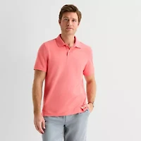 St. John's Bay Premium Stretch Mens Classic Fit Short Sleeve Polo Shirt