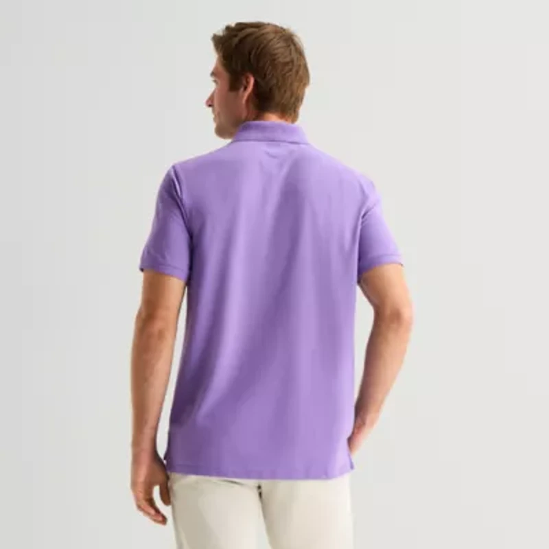 St. John's Bay Premium Stretch Mens Classic Fit Short Sleeve Polo Shirt