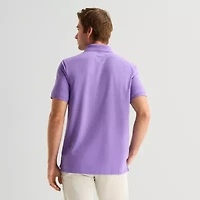 St. John's Bay Premium Stretch Mens Classic Fit Short Sleeve Polo Shirt