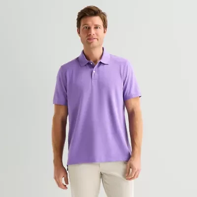 St. John's Bay Premium Stretch Mens Classic Fit Short Sleeve Polo Shirt