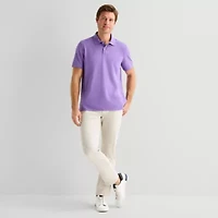 St. John's Bay Premium Stretch Mens Classic Fit Short Sleeve Polo Shirt