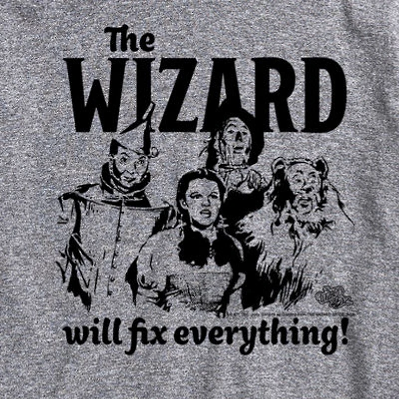 Mens Crew Neck Short Sleeve Regular Fit The Wizard of Oz Graphic T-Shirt