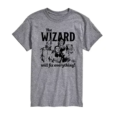 Mens Crew Neck Short Sleeve Regular Fit The Wizard of Oz Graphic T-Shirt