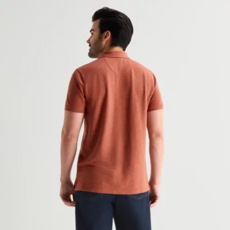 mutual weave Mens Regular Fit Short Sleeve Polo Shirt