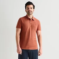 mutual weave Mens Regular Fit Short Sleeve Polo Shirt