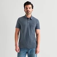 mutual weave Mens Regular Fit Short Sleeve Polo Shirt