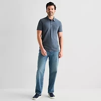 mutual weave Mens Regular Fit Short Sleeve Polo Shirt