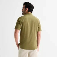 Stylus Mens Short Sleeve Button-Down Shirt