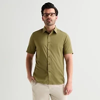 Stylus Mens Short Sleeve Button-Down Shirt