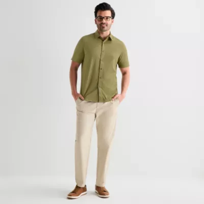 Stylus Mens Short Sleeve Button-Down Shirt