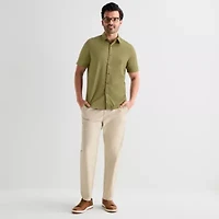 Stylus Mens Short Sleeve Button-Down Shirt