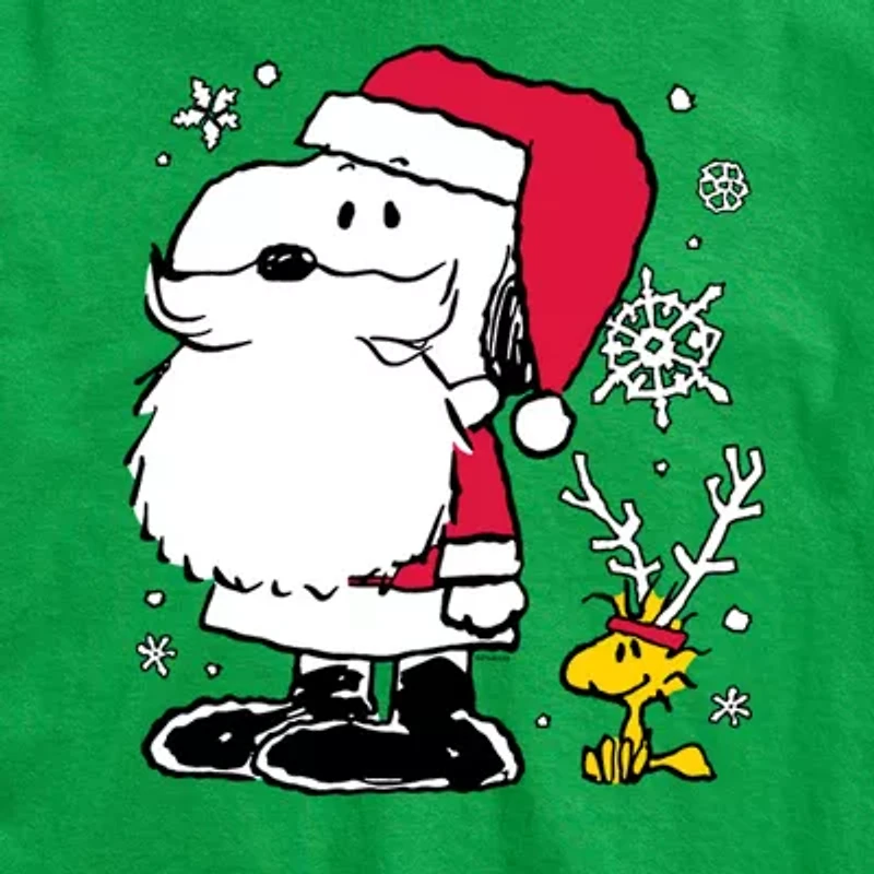 Mens Crew Neck Short Sleeve Regular Fit Snoopy Big and Tall Graphic T-Shirt
