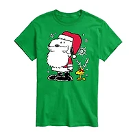 Mens Crew Neck Short Sleeve Regular Fit Snoopy Big and Tall Graphic T-Shirt