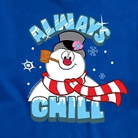 Mens Crew Neck Short Sleeve Regular Fit Frosty the Snowman Big and Tall Graphic T-Shirt